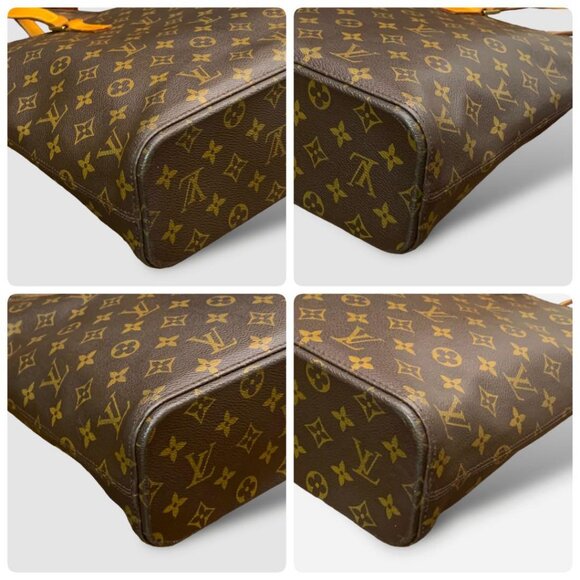 Authentic LOUIS VUITTON Monogram Luco XL Tote Shoulder Bag LV Brown Tan - Picture 5 of 11